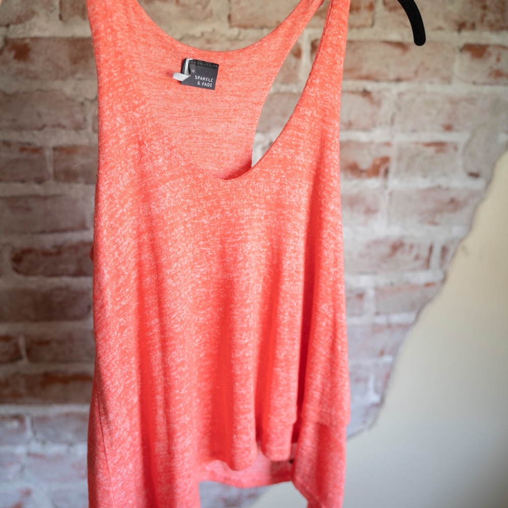Sparkle and Fade Coral Tank Top